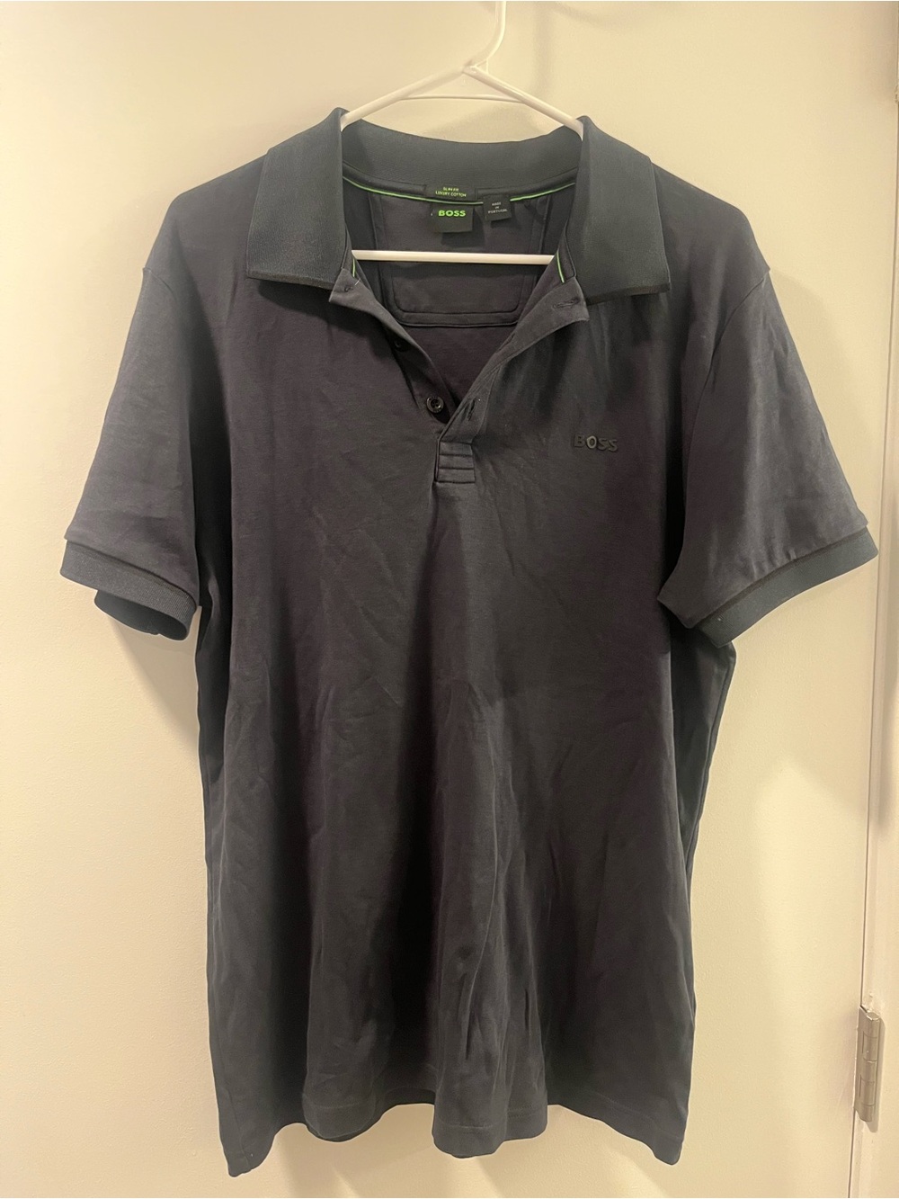 Boss Men's Navy Polo with Subtle Logo